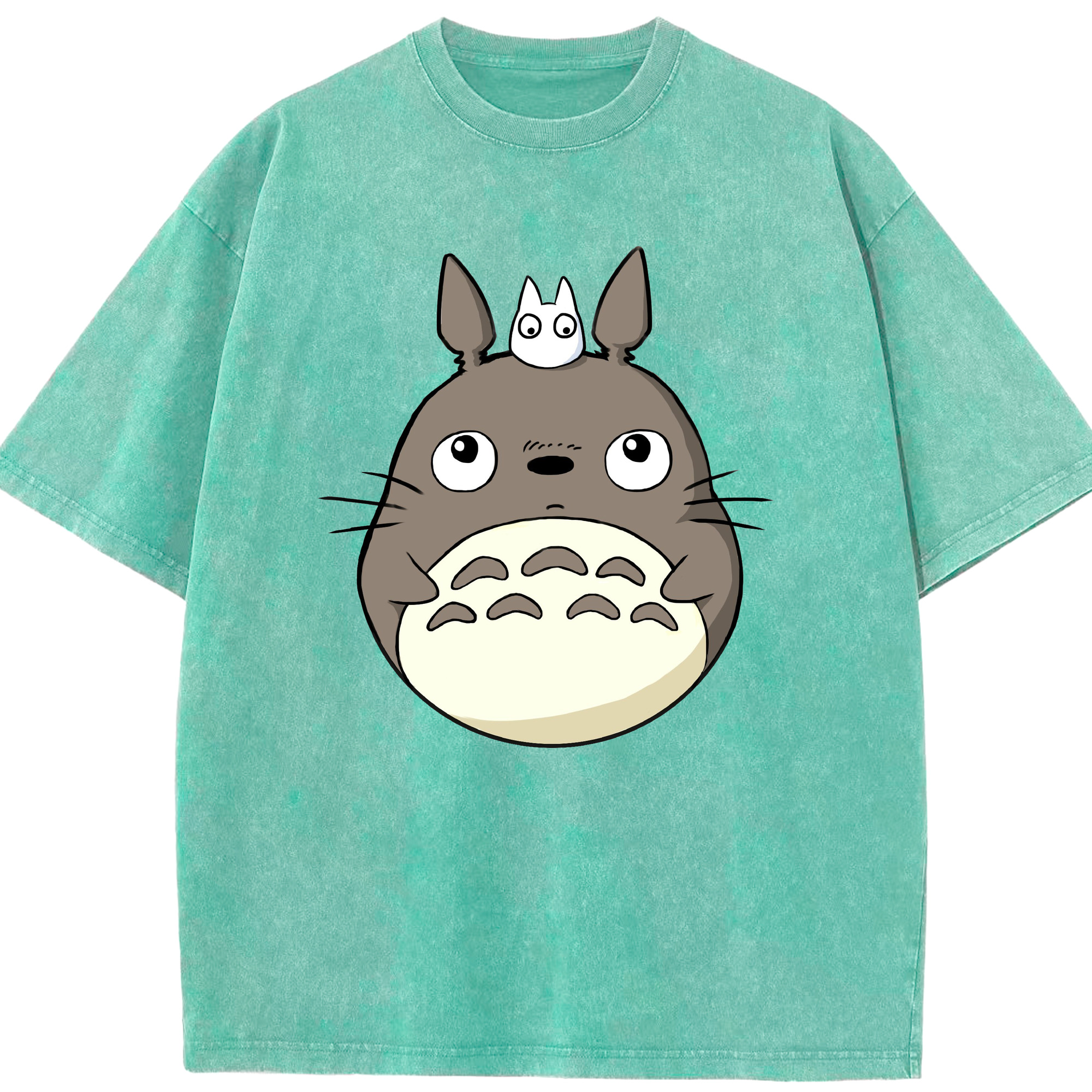 （画像用） となりのトトロ 草壁メイ 草壁サツキ My Neighbor Totoro Satsuki Kusakabe Mei Kusakabe 綿100% ヴィンテージ風 半袖Tシャツ（フロントプリント）